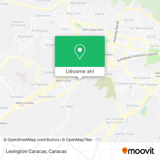 Mapa de Lexington Caracas