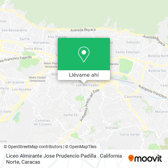 Mapa de Liceo Almirante Jose Prudencio Padilla . California Norte