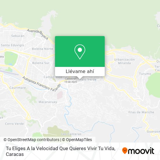 Mapa de Tu Eliges A la Velocidad Que Quieres Vivir Tu Vida