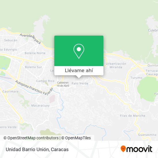 Mapa de Unidad Barrio Unión