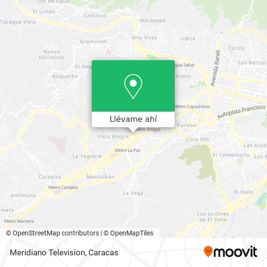 Mapa de Meridiano Television