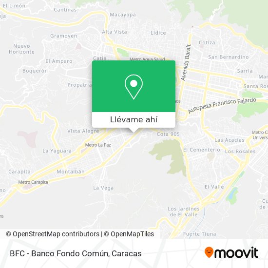 Mapa de BFC - Banco Fondo Común