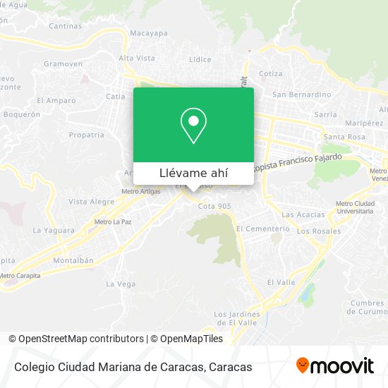 Mapa de Colegio Ciudad Mariana de Caracas