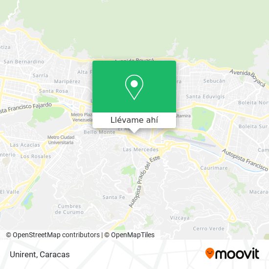 Mapa de Unirent