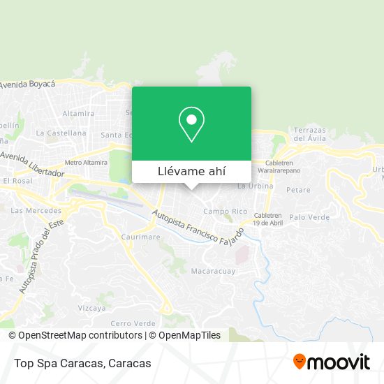 Mapa de Top Spa Caracas