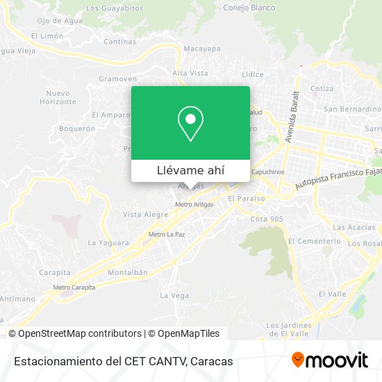 Mapa de Estacionamiento del CET CANTV