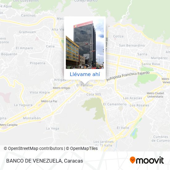 Mapa de BANCO DE VENEZUELA