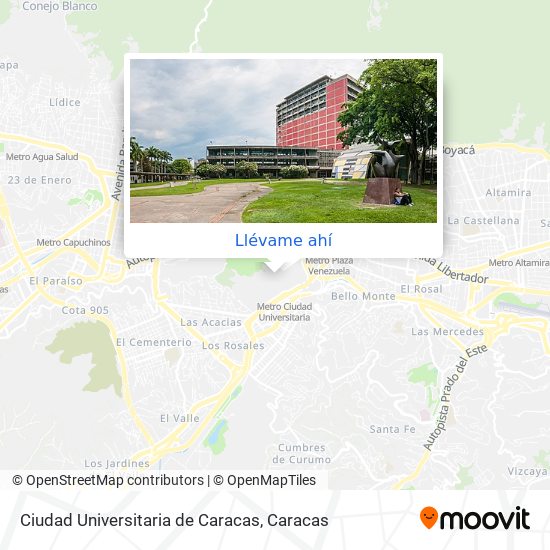 Mapa de Ciudad Universitaria de Caracas
