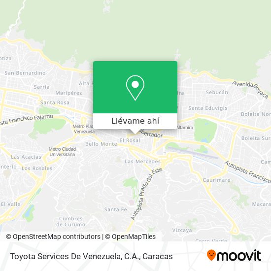 Mapa de Toyota Services De Venezuela, C.A.