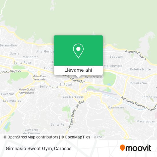 Mapa de Gimnasio Sweat Gym