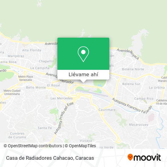 Mapa de Casa de Radiadores Cahacao