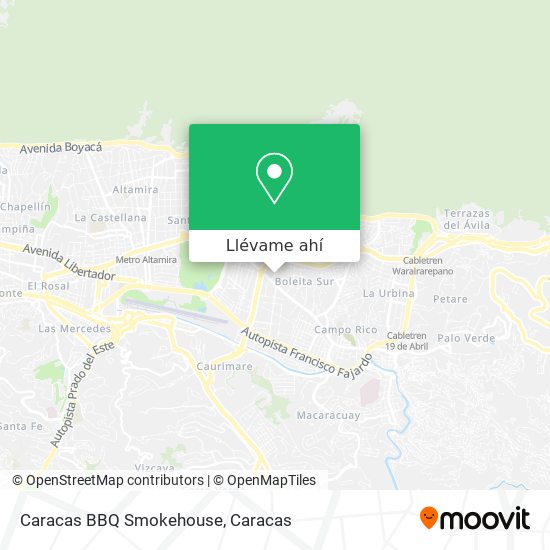 Mapa de Caracas BBQ Smokehouse