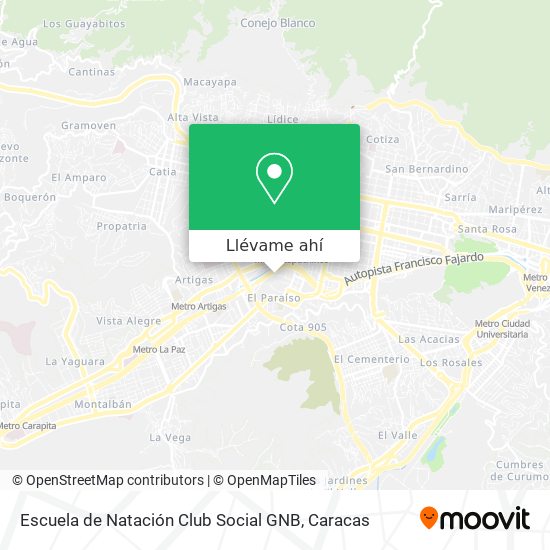 Mapa de Escuela de Natación Club Social GNB