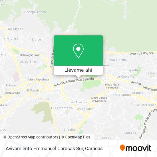 Mapa de Avivamiento Emmanuel Caracas Sur