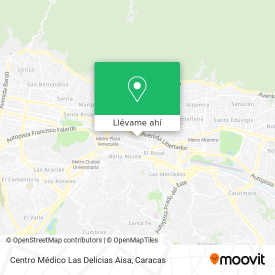 Mapa de Centro Médico Las Delicias Aisa