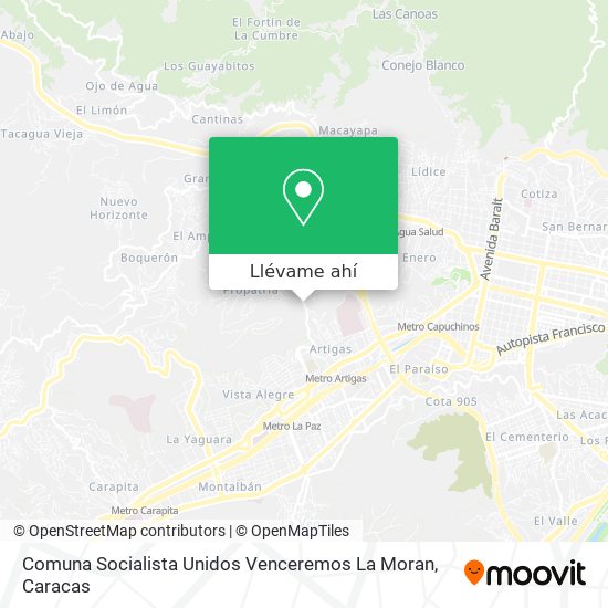 Mapa de Comuna Socialista Unidos Venceremos La Moran