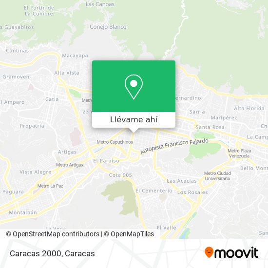 Mapa de Caracas 2000