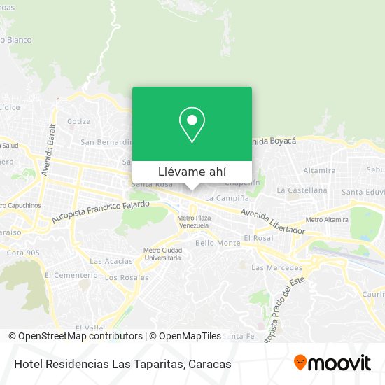 Mapa de Hotel Residencias Las Taparitas