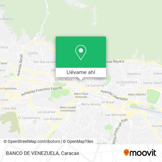 Mapa de BANCO DE VENEZUELA