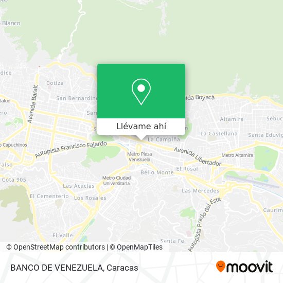 Mapa de BANCO DE VENEZUELA