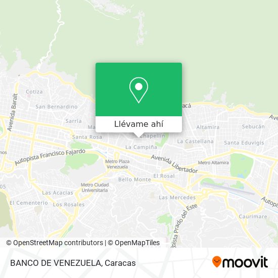 Mapa de BANCO DE VENEZUELA