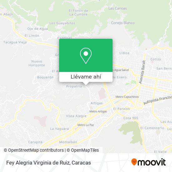 Mapa de Fey Alegria Virginia de Ruiz