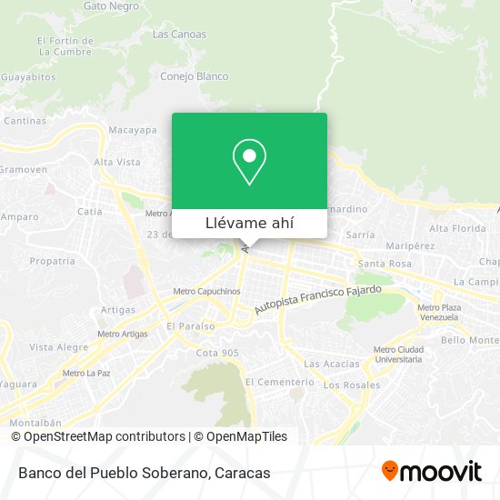 Mapa de Banco del Pueblo Soberano