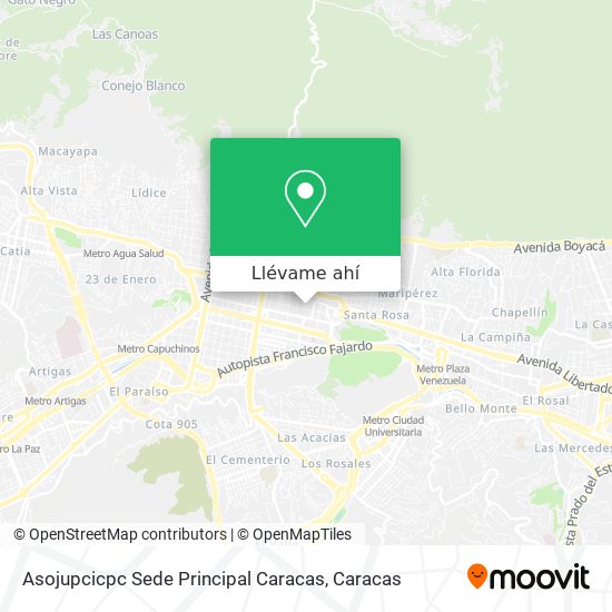 Mapa de Asojupcicpc Sede Principal Caracas