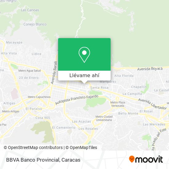 Mapa de BBVA Banco Provincial