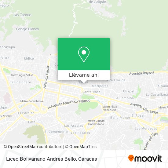 Mapa de Liceo Bolivariano Andres Bello