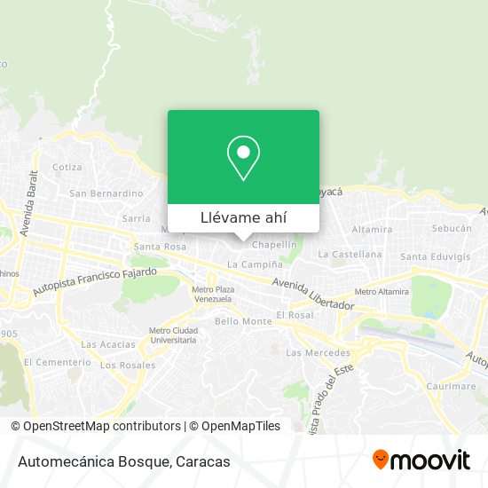 Mapa de Automecánica Bosque