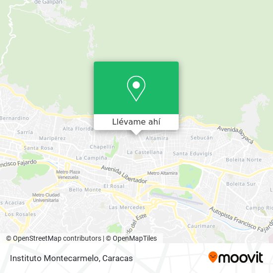 Mapa de Instituto Montecarmelo