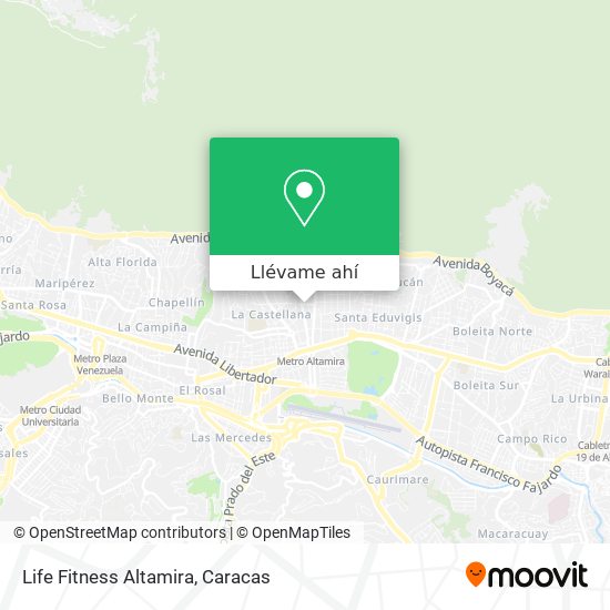 Mapa de Life Fitness Altamira