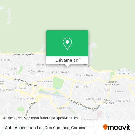 Mapa de Auto Accesorios Los Dos Caminos