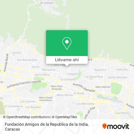 Mapa de Fundación Amigos de la Republica de la India