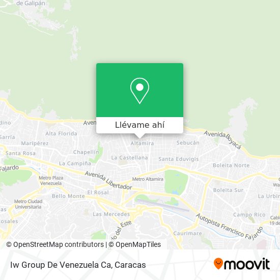 Mapa de Iw Group De Venezuela Ca