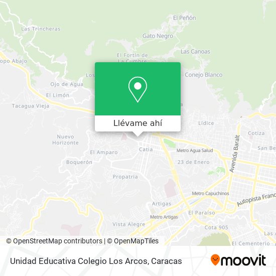 Mapa de Unidad Educativa Colegio Los Arcos