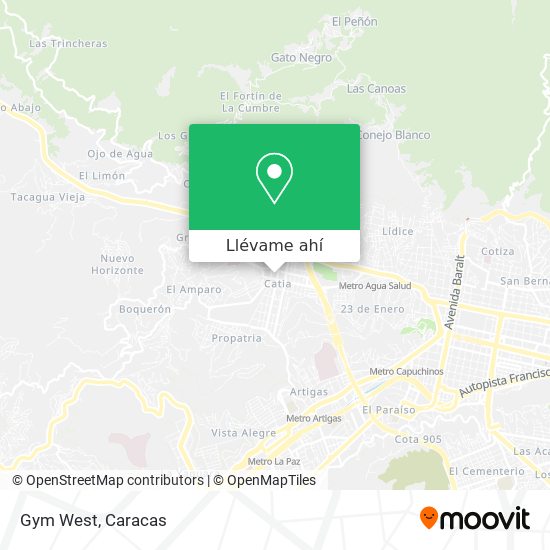 Mapa de Gym West