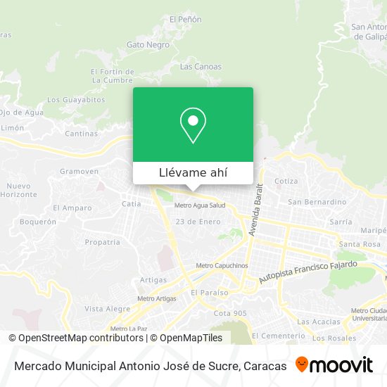 Mapa de Mercado Municipal Antonio José de Sucre