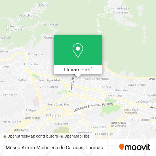 Mapa de Museo Arturo Michelena de Caracas