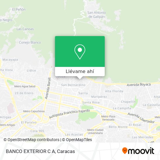 Mapa de BANCO EXTERIOR C A