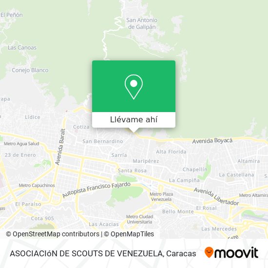 Mapa de ASOCIACIóN DE SCOUTS DE VENEZUELA