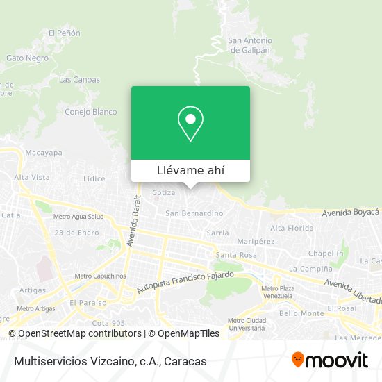 Mapa de Multiservicios Vizcaino, c.A.