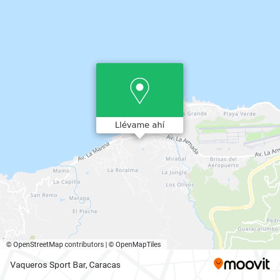 Mapa de Vaqueros Sport Bar