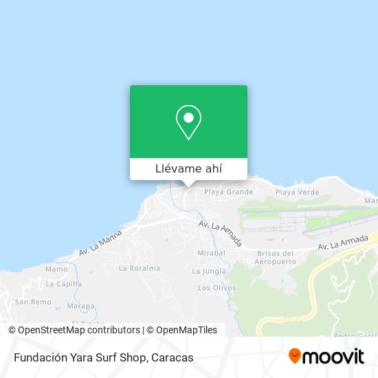 Mapa de Fundación Yara Surf Shop