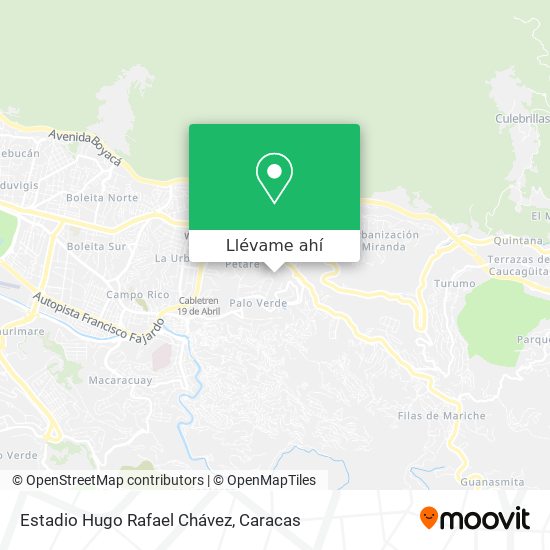Mapa de Estadio Hugo Rafael Chávez