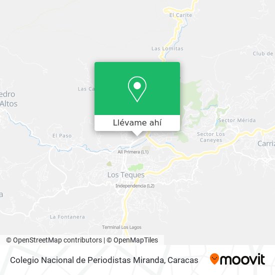 Mapa de Colegio Nacional de Periodistas Miranda