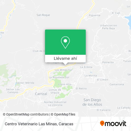 Mapa de Centro Veterinario Las Minas