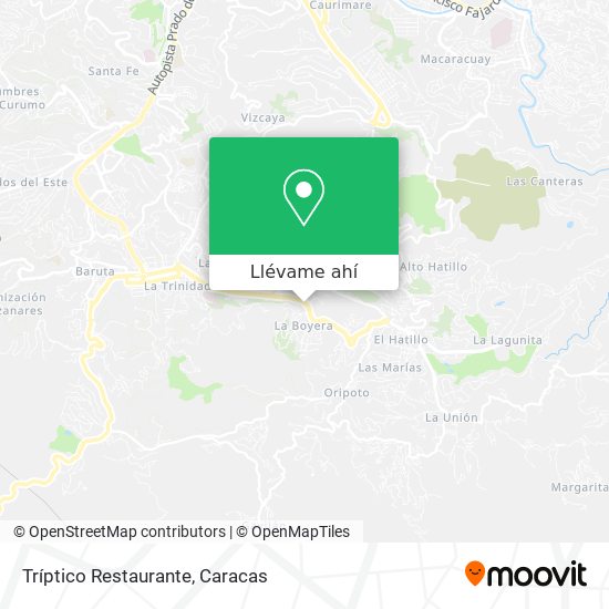 Mapa de Tríptico Restaurante