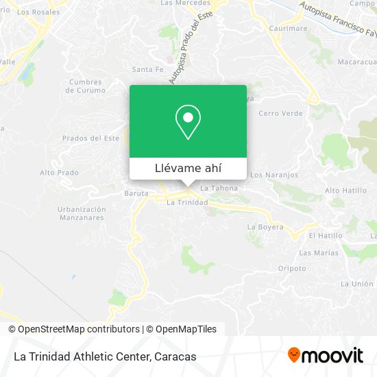 Mapa de La Trinidad Athletic Center